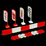 LinkMejor X43 V64 1/43 1/64 1/72 Mini Drift RC Car Parts Road Cone Indicator Street Sign Decoration Set Vehicles Models Spare Accessories SK177