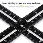 6/9/12 Fold Aluminium Alloy Angle Ruler Finder Measuring Ruler Perforated Mold Template Tool Locator Drill Guide Tile Hole