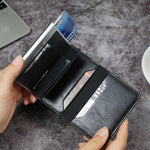 ID Credit Card Holder Wallet Mens RFID Blocking Protected Card Holder Case Slim PU Leather Wallets Mini Small Money Wallet