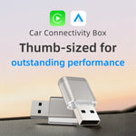 LinkMejor B119 2 in 1 Car Wireless Adapter CarPlay Android Auto Bluetooth 5.2 WiFi 6 Smart Connectivity Box for Apple Android Plug and Play
