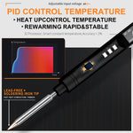 Drillpro PTS200 V2 100W Electric Soldering Iron Portable Quick Warm-Up Tin Melting Open Source Supports PD3.0 Firmware Upgradeable Battery Not Included T12/TS100 Compatible with B2 Solder Tip