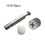 20PCS Three-in-One Woodworking Connectors for Locking Fastening Punching for 15-18mm or 18-21mm Board