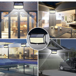 Elfeland 468 LED Super Bright Outdoor Solar Lamp Waterproof 3 Modes Motion Sensor Human Induction Solar Garden Light Yard Garage Lights