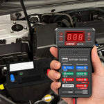LinkMejor BT-172 12V Digital Battery Tester Battery Indicator with Alligator Clip LED Battery Status Indicator Motor to OL
