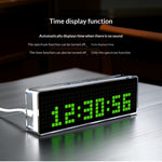 Music Spectrum Clock DIY Kit 8x32 LED Matrix 256 LEDs USB-C 5V Audio Reactive Transparent Acrylic Case Time Display Desktop Ambience Light Visualizer
