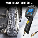 Digital Tire Pressure Gauge LCD Display 0-255Psi 600mm Hose Accurate Pressure Monitoring Inflation Deflation Multi-Unit Compatibility for Cars Motorcycles Bicycles Trucks