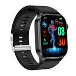 ET580 2.04 inch AMOLED HD Screen Blood Composition Measurement ECG Electrocardiogram bluetooth Call Heart Rate Blood Pressure SpO2 Monitor ECG Non-invasive Blood Glucose Multi-sport Modes Music Playback IP68 Waterproof Smart Watch