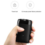 LinkMejor S100 Electric Shaver 2 Rotary Shaving Head Portable Waterproof Wet & Dry Use USB Rechargeable Steel for Men