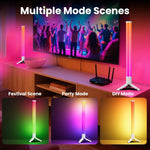 LinkMejor 2Pcs Smart RGB LED Light Bars 360° Surround Lighting Music Sync Bluetooth APP Control Timer LED Ambient Lamp Gaming Room Decorations