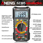 LinkMejor SZ305 1999 Counts Multimeter Capacitor Testers Professional Smart Voltmeter AC/DC Votage Current Resistance Ohm Test Tools