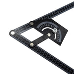 Woodworking Angle Ruler Universal Protractor 0-180 Degrees Aluminum Alloy Precision ±0.3 230x500mm Measuring Tool