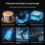 LinkMejor V19 Fascia Gun 6 Speeds Adjustable 6 Massage Heads Massager Gun Relieve Fatigue Muscle Relaxation 1200mAh