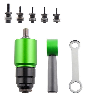 Rivet Nut Tool Kit Manual Drill Adapter Compatible with M3 M4 M5 M6 M8 M10 Aluminum Alloy Electric Gun Attachment Hex Wrench Accessories Portable