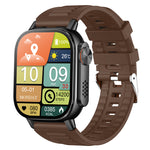 V5 2.01-inch HD Screen 1000mAh Massive Battery LED Flashlight Compass Voice Assistant bluetooth Call Heart Rate Blood Oxygen Monitor Sleep Monitoring Breathing Exercise SOS Multi-sport Modes IP68 Waterproof Smart Watch