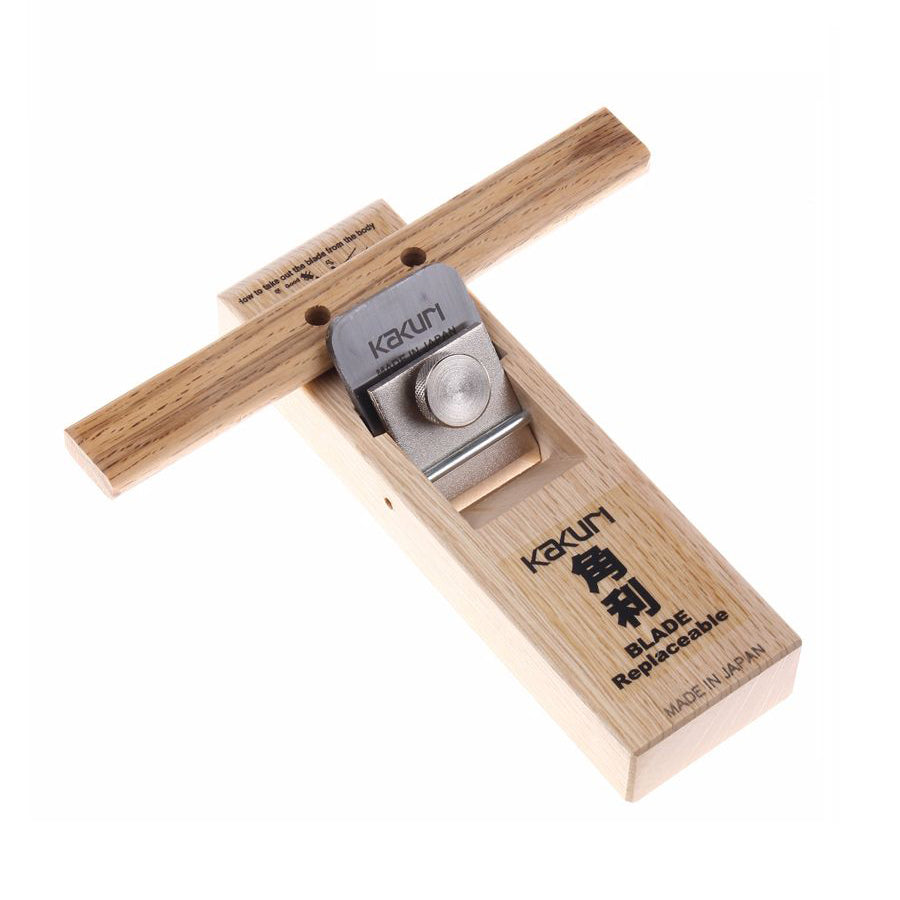 LinkMejor Woodworking Hand Plane 42mm Carbon Steel Replaceable Blade 180mm Hardwood Body Carpenter Smoothing Tool