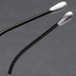 Vintage Round Rimless Reading Glasses UV protection Anti-blue light Presbyopia Eyeglasses with Case
