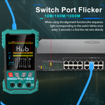 EU Direct ET622 ET623 Network Cable Tester Multimeter Wire Tracker Adjustable NCV POE Voltage Testing 6000 Count Screen Network Cable Measurement 400m Accurate