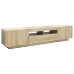 TV Cabinet with LED Lights Sonoma Oak 70.8"x13.8"x15.7"