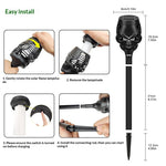 Elfeland 1pcs/4pcs 12LED Solar Flame Torch Light Auto Control High Efficiency Solar Charging Waterproof Flame Light for Outdoor Garden Decoration Lawn Path Yard