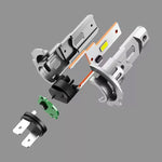LinkMejor 2PCS X3S H7 LED Car Headlight 6000LM Car Front Light Hi Low Beam 6500K LED Headlight Bulbs  Turbo Fan Cooling