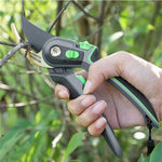 Industrial Pruning Shears 205mm SK5 Steel Blade 50mm Length Two-level Opening Ergonomic Non-slip Handles Labor-saving Spring Precision Cutting