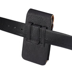 6.1/6.5/6.9 Inch Universal Leather Men's Waist Bag Magnetic Closure Fixed Strap Mobile Phone Belt Clip Case