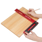 LinkMejor 300x200mm Aluminum Alloy Precision Woodworking Square Right Angle Ruler with Base