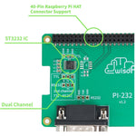 RS232 Hat Expansion PCB Board for Rapsberry Pi 4/3/2/A+/B+ Compact GPIO TX/RX/GND to DB9M RS232 Serial Expansion Board
