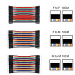 40 Pin Jumper Cable Male to Female/Male to Male/Female to Female 10cm 20cm 30cm Nickel Plated Copper Rainbow Color Wires