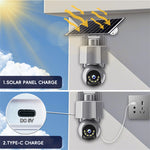 V380 6MP WIFI/4G AOV Solar Powered Security Camera Wireless Outdoor WiFi PTZ  Home HD Night Vision Motion Alarm Two Way Audio IP66 Waterproof Smart Home Surveillance Cameras