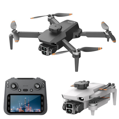 LinkMejor L106-1 GPS 5G WiFi FPV with 5.9inch LCD Screen Controller 720P HD Dual Camera Servo Gimbal 360° Obstacle Avoidance Brushless Foldable RC Drone Quadcopter RTF