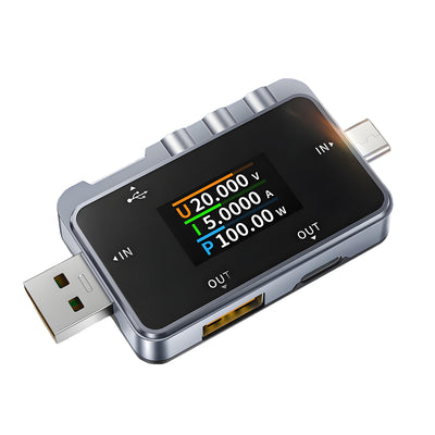 LinkMejor FNAC-28 USB Tester Voltage Current Power Meter 4-24V 6.5A Color Screen Protocol Monitoring Adjustable Brightness for Fast Charging Compatibility