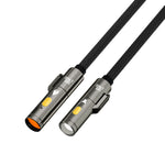 LinkMejor PD240W USB C to C Fast Charging Cable with Lighting Cigarete Lighter Function 480Mbps Data Transfer Built-in Flashlight Zinc Alloy Nylon Braided Cables