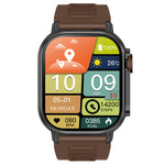 V5 2.01-inch HD Screen 1000mAh Massive Battery LED Flashlight Compass Voice Assistant bluetooth Call Heart Rate Blood Oxygen Monitor Sleep Monitoring Breathing Exercise SOS Multi-sport Modes IP68 Waterproof Smart Watch