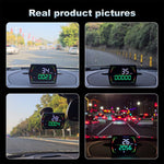 LinkMejor G21 Car HUD GPS Head Up Display 360° Rotation Digital Speedometer Large Font Compass Time Overspeed Warning Customized