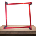 Adjustable Aluminum Router Jig Frame 53cm Square Router Template Guide 0-500mm Groove Router Jig for Woodworking