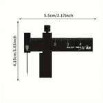 Isometric Parallel Marker Adjustable T-square Mini Carving Ruler Aluminum Alloy SKH-51 Steel Needle for Precision Model Marking Red/Black