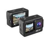 LinkMejor 4K WiFi Action Camera Photography Sports Camera Waterproof HD Dual Screen Wifi Remote Control Outdoor Shooting Cycling Skiing Underwater Camera