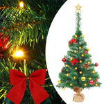 Artificial Christmas Tree with 20 LEDs, Easy Assembly Premium Spruce with Metal Stand and 60 Branchs for Home,Office,Party,Holiday Indoor Outdoor Decoration