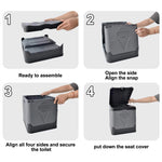IPRee Portable Folding Toilet for Outdoor Camping Potty for Adults Kids Cover Design Seat Toilet Reusable Toilet for Picnic Car Travel