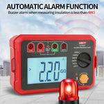 LinkMejor Digital Megohmmeter UT502C 2500V Insulation Resistance Tester Ommeter Megometer Ground Meter Backlight Auto Range