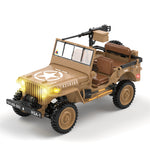 TRASPED HG4-58 RTR 1/14 2.4G 4WD RC Car Willys Military Truck for Jeep Off-Road Climbing LED Light Sound Winch Two Speed Metal Frame Rock Crawler Full Proportional Vehicles Models Toys