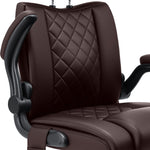 HOFFREE Ergonomic Office Chair with Adjustable Lumbar Support Executive Leather Desk Chair Flip Up Arms Headrest 440lbs Heavy Duty Base Swivel Rolling Computer Chair for Home Work Study
