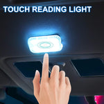 LinkMejor Touch Light Mini Wireless Car Interior Lighting Auto Roof Ceiling Reading Lamp for Door Foot Trunk Storage Box USB Charging