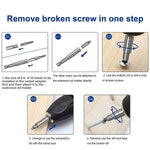 22pcs Screw Extractor Set High Speed Steel 4241 Magnetic Drill Bit Holder Stripped Damaged Screws Bolts Remover Tool