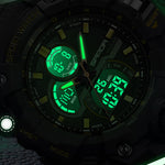 LinkMejor Men's Dual Display Waterproof Digital Watches Outdoor Sports Wristwatches Movement with Luminous, Stopwatch, Countdown, Alarm & Date Function