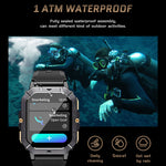 LinkMejor C28 2.02-inch HD Screen 410mAh Battery bluetooth Call Heart Rate Blood Pressure Blood Oxygen Monitor Sleep Monitoring Stress Detection Cycle Tracking Multi-sport Modes Music Playback 1 ATM Waterproof Smart Watch