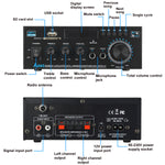 AK45 Power Amplifier bluetooth HiFi Digital Amplifier Max Power 90Wx2 Channel 2.0 Surround Sound AMP Speaker for Home Car