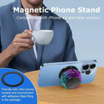 HS-001Y Mini Magnetic Base bluetooth Speaker Portable Subwoofer Speaker Stereo Sound RGB Light TWS Hands-free Call Phone Stand Outdoor Wireless Magnetic Speakers for Bicycle Car Dashboard Bus