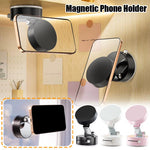 Double Sided Suction Cup Desktop Magnetic Phone Holder Lazy Multi-functional Foldable Storage Holder Vacuum Suction Phone Holder